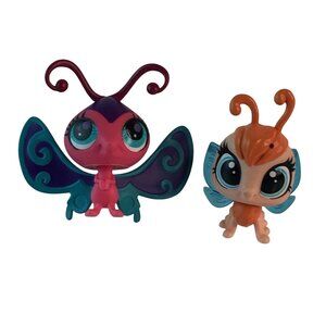 Littlest Pet Shop 2740 Pink Purple Butterfly 257 Orange Fanya Farfalla Butterfly